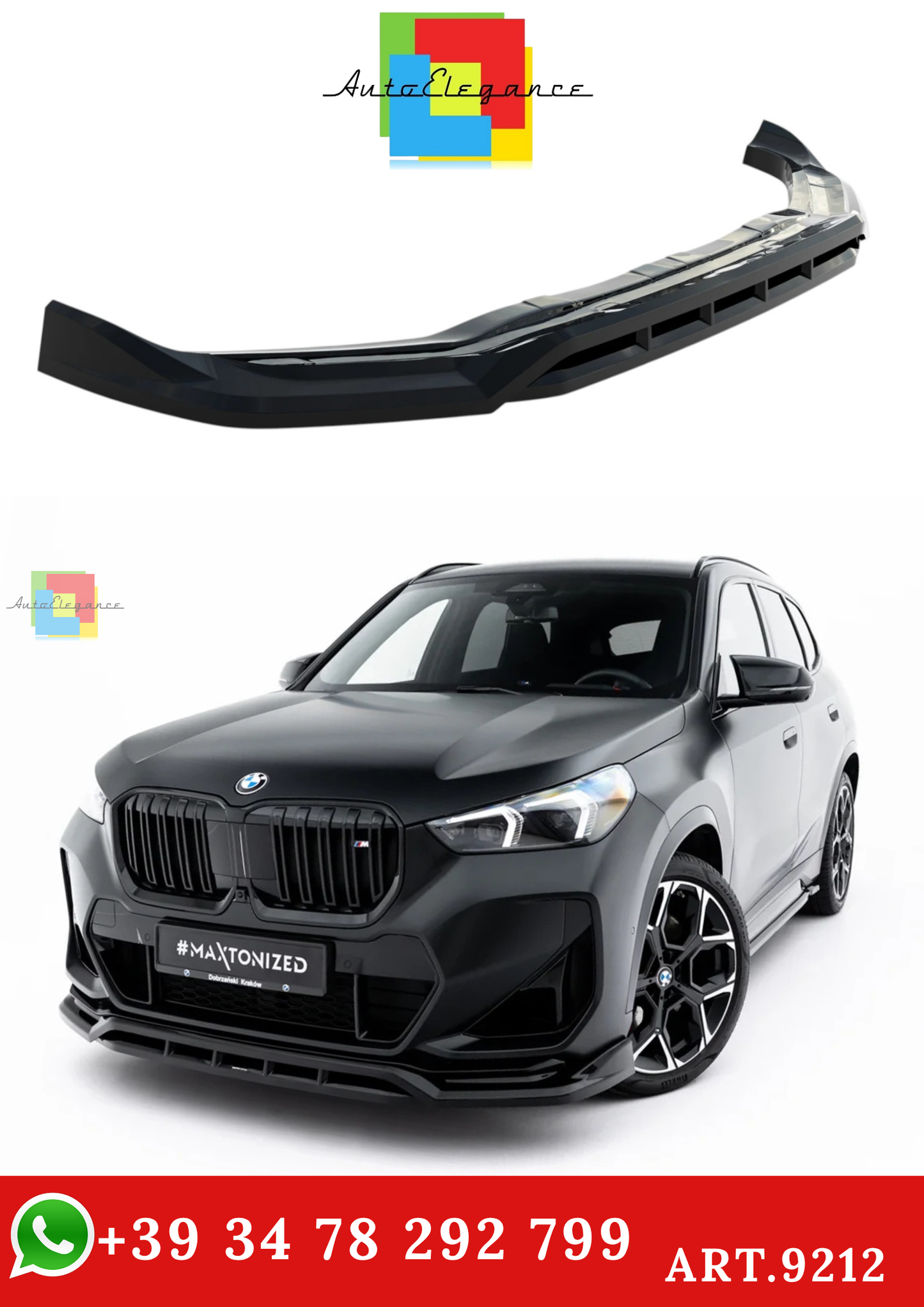 🔥ART.9212 SPLITTER POSTERIORE ADATTO PER BMW X1 M35i U11🔥
