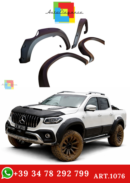 🔥ART. 1076 PARAFANGHI ADATTO PER MERCEDES CLASSE X W470 2017+ NERO OPACO🔥