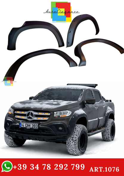 🔥ART. 1076 PARAFANGHI ADATTO PER MERCEDES CLASSE X W470 2017+ NERO OPACO🔥