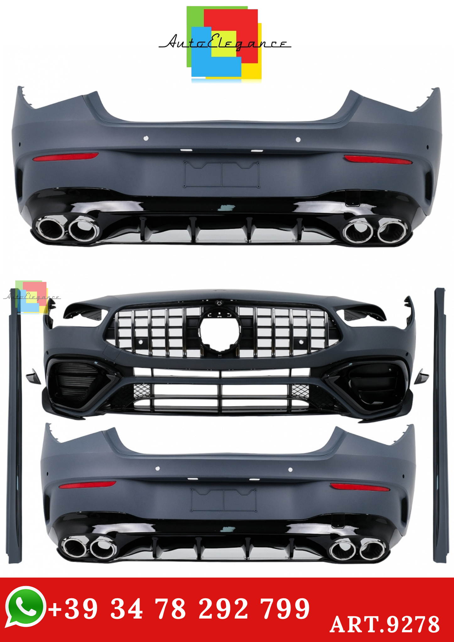 🔥ART.9278 BODYKIT PER MERCEDES CLA C118 SHOOTING BRAKE 19-23 DESIGN CLA45🔥