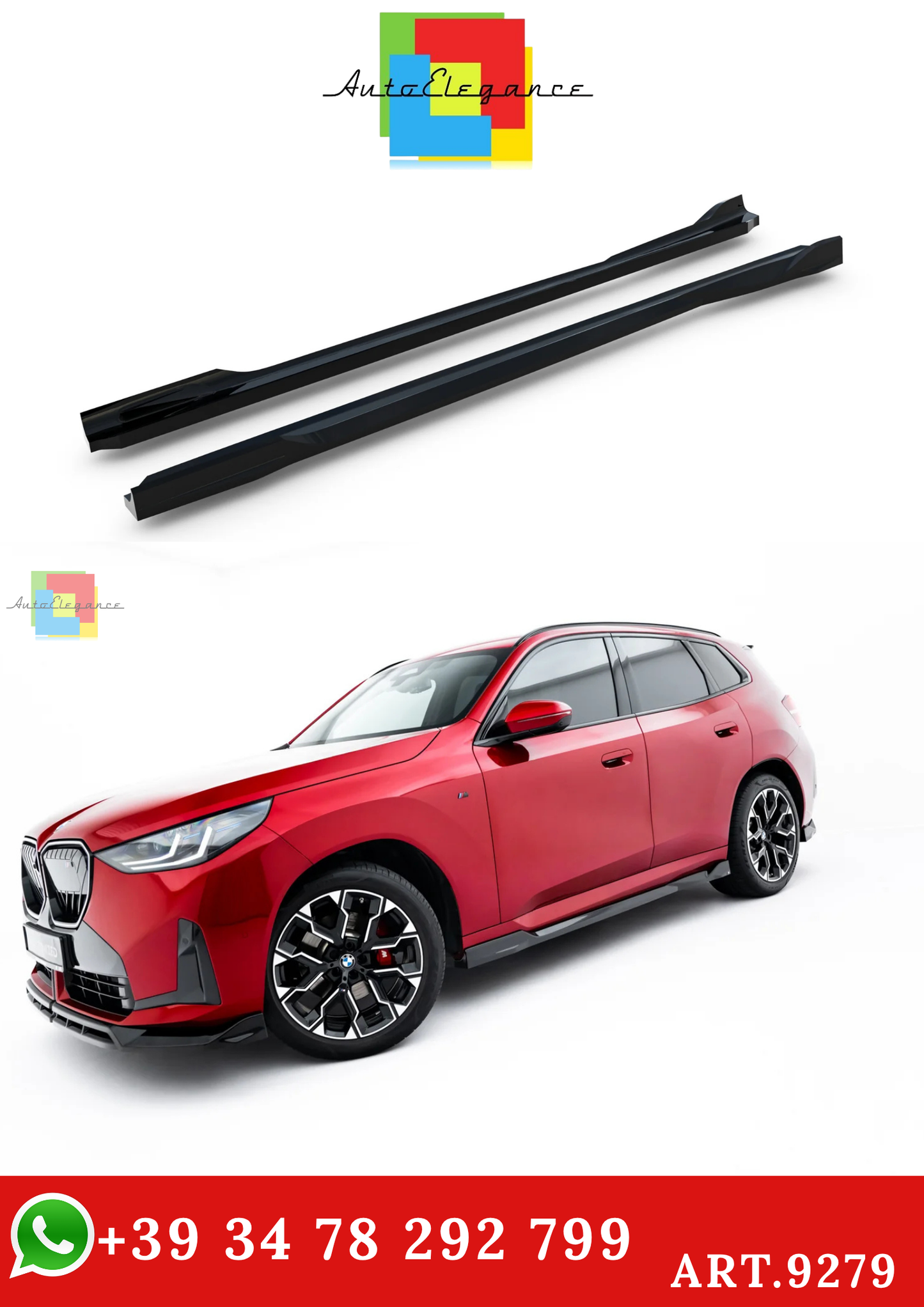 🔥ART.9279 MINIGONNE LATERALI CON DIFFUSORI ADATTO PER BMW X3 M50 G45🔥