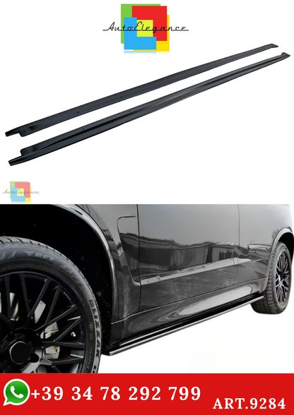 🔥ART.9284 MINIGONNE LATERALI IN LOOK NERO LUCIDO ADATTO PER BMW X5 F15 13-18🔥