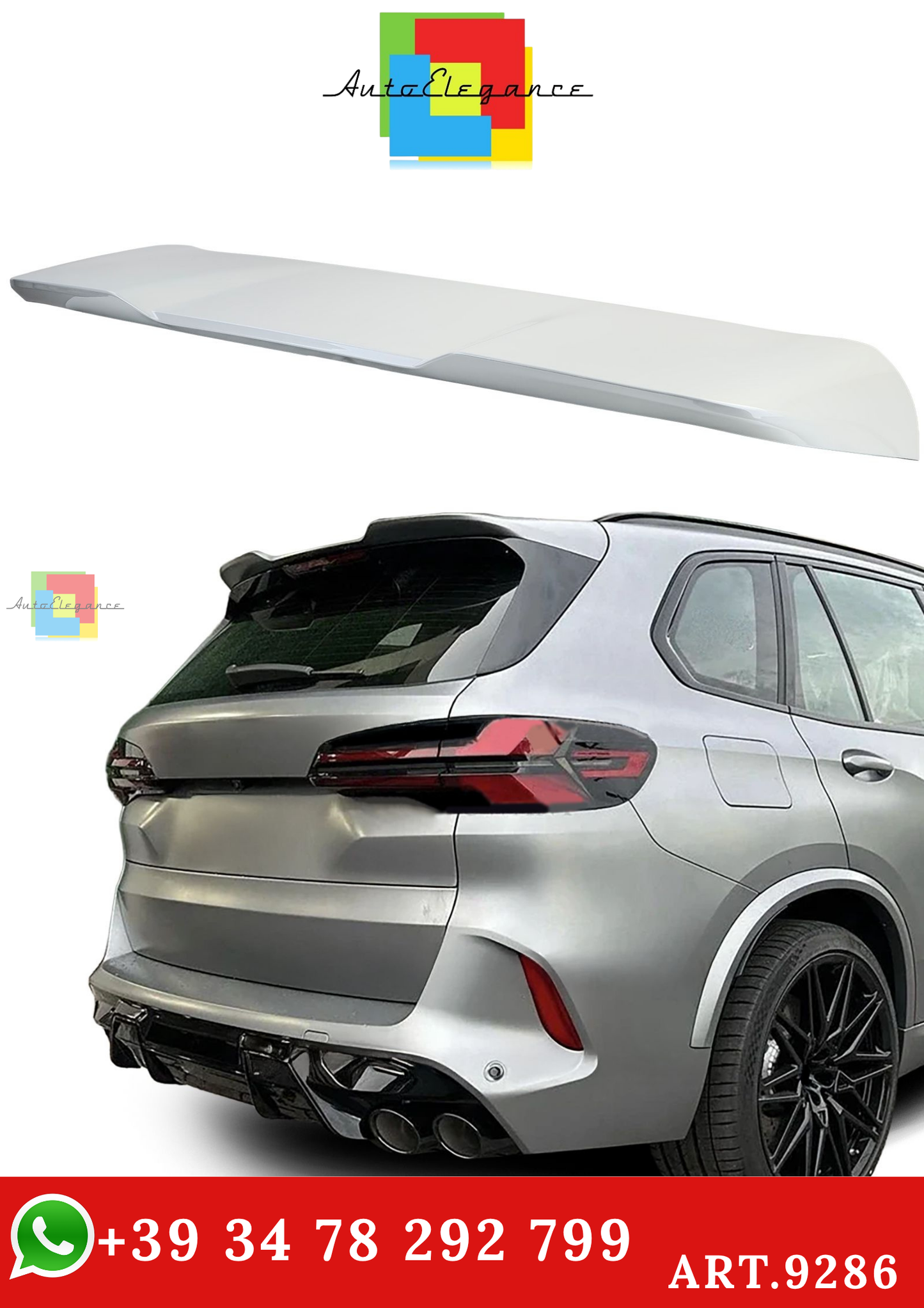 🔥ART.9286 SPOILER TETTO POSTERIORE ADATTO PER BMW X5 G05 2018🔥