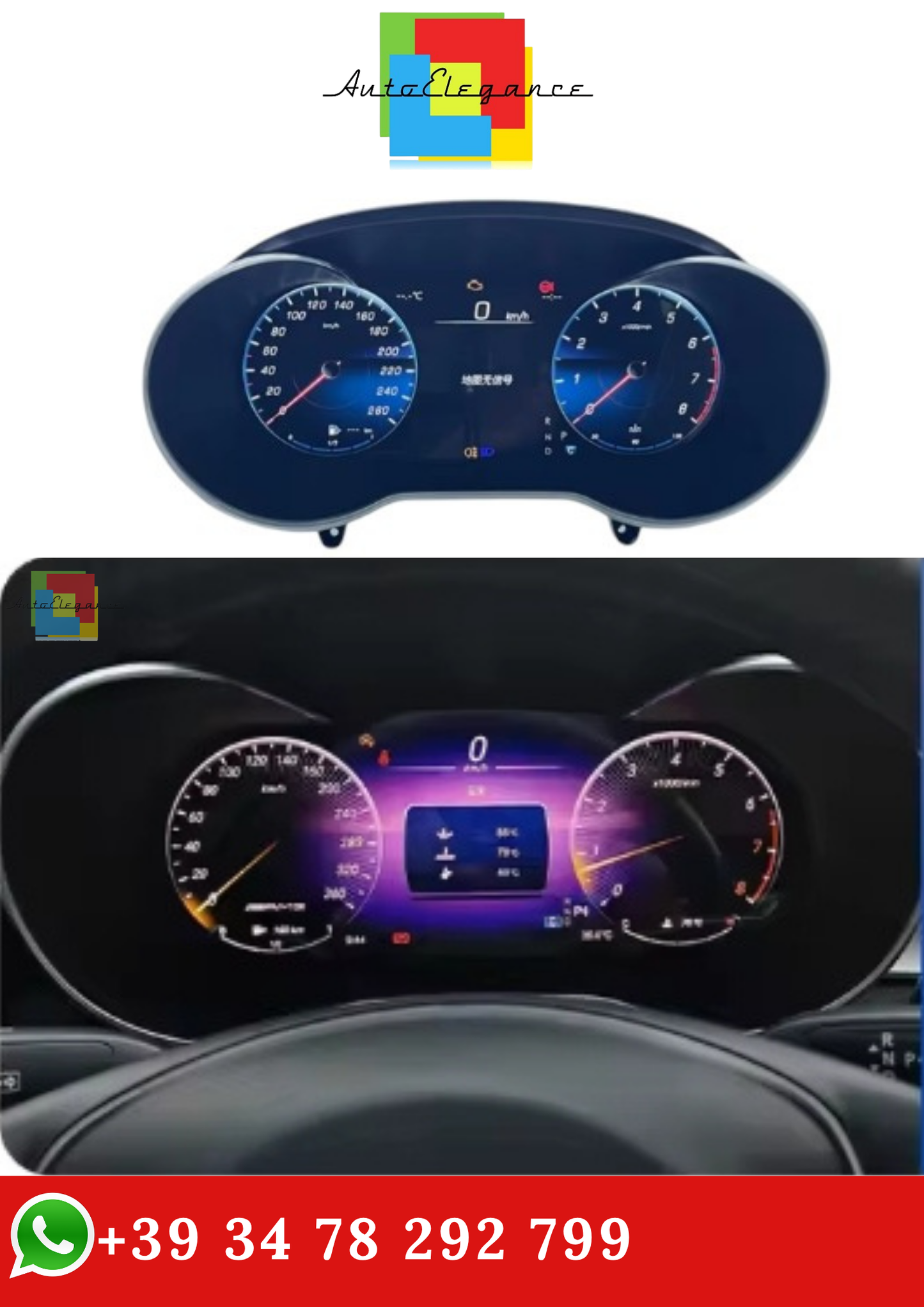 🔥QUADRO STRUMENTI DIGITALE LCD PER MERCEDES BENZ C GLC W205 W253 X253 15-19🔥