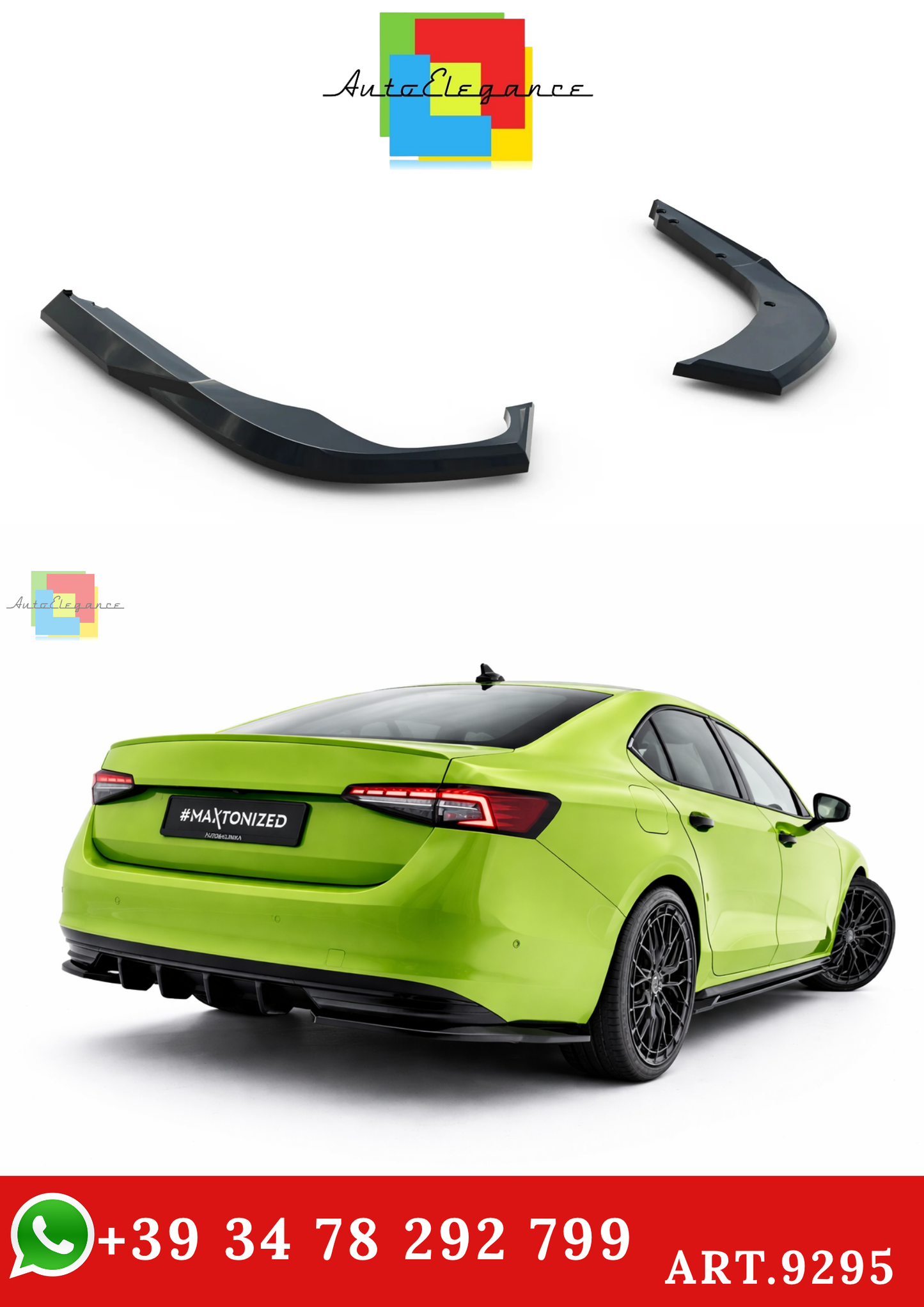 🔥ART.9295 FLAPS LATERALI POSTERIORI V.1 PER SKODA SUPERB SPORTLINE Mk4🔥