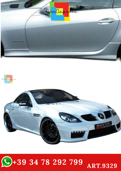 🔥ART.9329 MINIGONNE LATERALI MERCEDES SLK R171 SLK R172 LOOK AMG PLASTICA ABS🔥