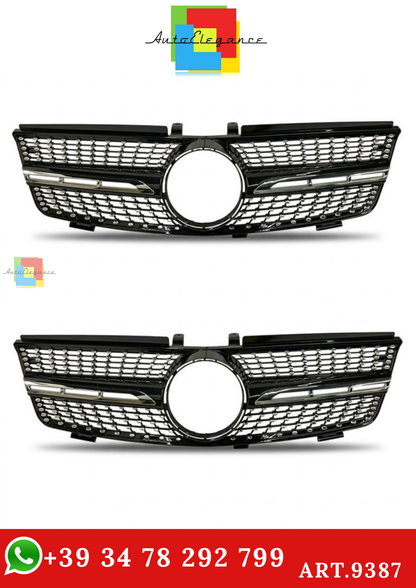 🔥ART.9387 GRIGLIA A DIAMANTE PER MERCEDES CLASSE ML (W164) (2005-2008) NERO🔥