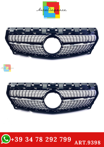 🔥ART.9398 GRIGLIA ANTERIORE A DIAMANTE PER MERCEDES CLA (C117) (16-19) NERO🔥