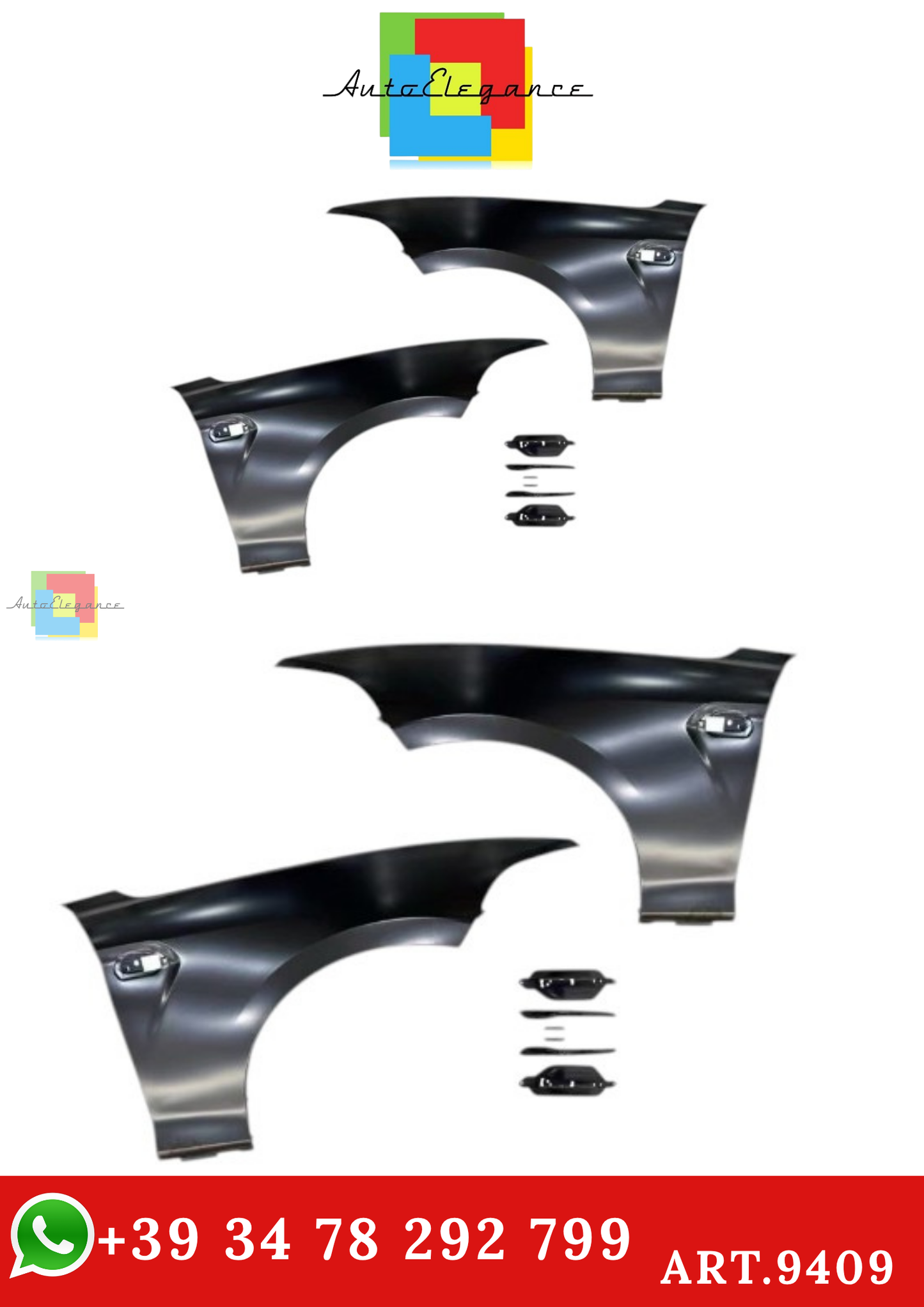 🔥ART.9409 SET DI PARAFANGHI ANTERIORI M2 LOOK PER BMW 2 (F22 F23)COUPE CABRIO🔥