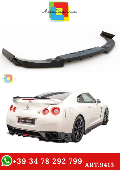 🔥ART.9413 SPLITTER POSTERIORE + ALETTE PER NISSAN GTR R35 FACELIFT🔥