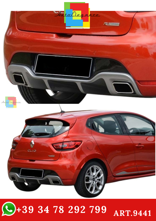 🔥ART.9441 DIFFUSORE POSTERIORE A USCITA SINGOLA PER CLIO 4 RS, MODELLO 12-19🔥
