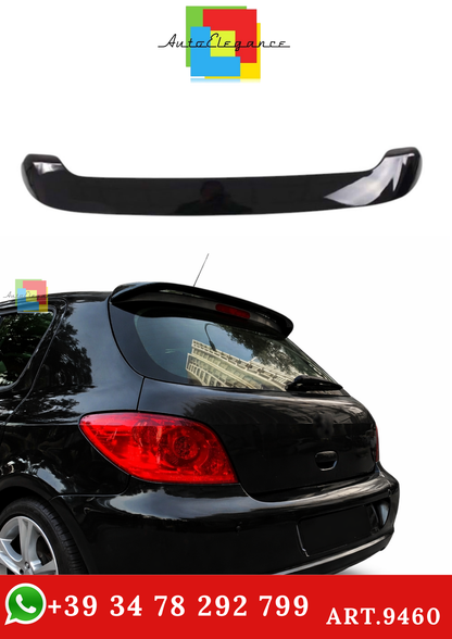 🔥ART.9460 SPOILER POSTERIORE PER TETTO PEUGEOT 307, NERO LUCIDO in ABS /01-08🔥