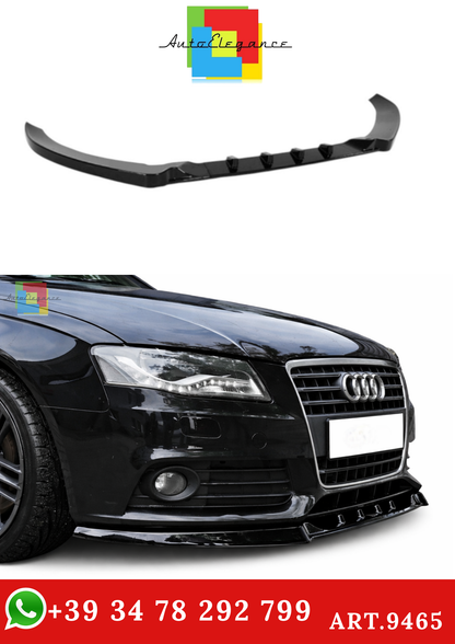 🔥ART.9465  SPLITTER ANTERIORE PER AUDI A4 B8 IN ABS NERO LUCIDO / 2008-2011🔥