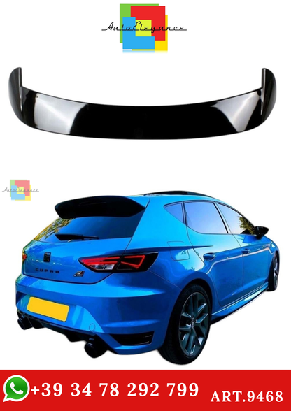 🔥ART.9468 SPOILER TETTO PER SEAT LEON Mk3 FR, NERO LUCIDO, in ABS / 2012-2020🔥