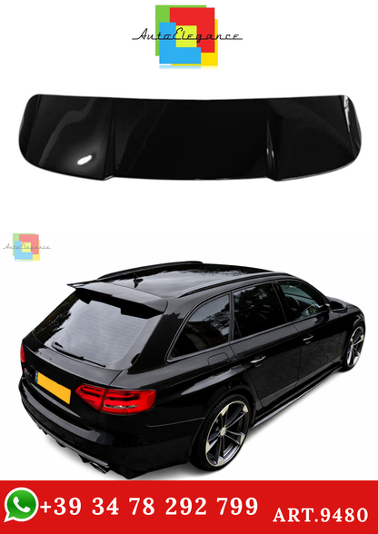 🔥ART.9480 SPOILER TETTO PER AUDI A4 B8 AVANT, NERO LUCIDO IN ABS 08-15🔥
