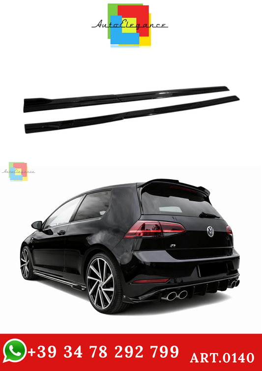 🔥ART.0140 FLAPS SOTTO MINIGONNE LATERALI VW GOLF 7 & 7.5 12+ ABS NERO LUCIDO🔥