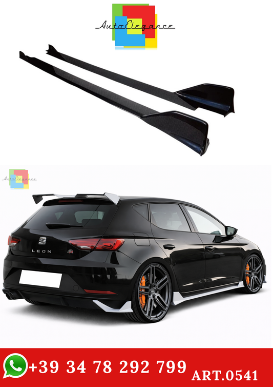 🔥ART.0541 MINIGONNE  SEAT LEON 5F FR LATERALE SOTTO GREMBIULE ABS NERO  MUSO🔥