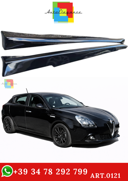 🔥ART.0121 MINIGONNE LATERALI PER ALFA ROMEO GIULIETTA 10-20  NERO LUCIDO🔥