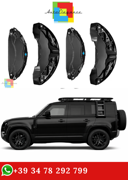 🔥COPRI PINZE FRENO IN ALLUMINIO NERO PER LAND ROVER DEFENDER 2020-2025🔥