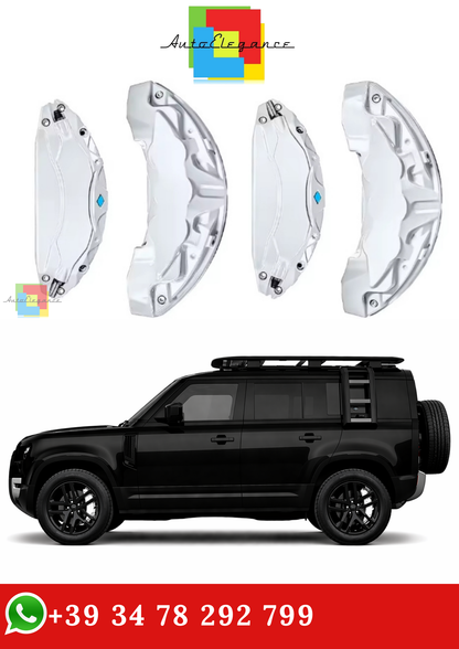 🔥COPRI PINZE FRENO IN ALLUMINIO BIANCO PER LAND ROVER DEFENDER 2020-2025🔥