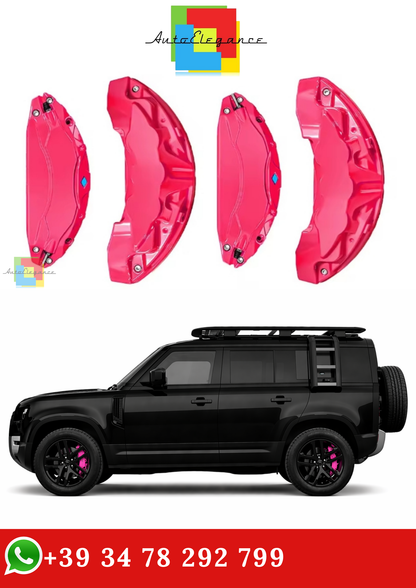 🔥COPRI PINZE FRENO IN ALLUMINIO ROSA PER LAND ROVER DEFENDER 2020-2025🔥