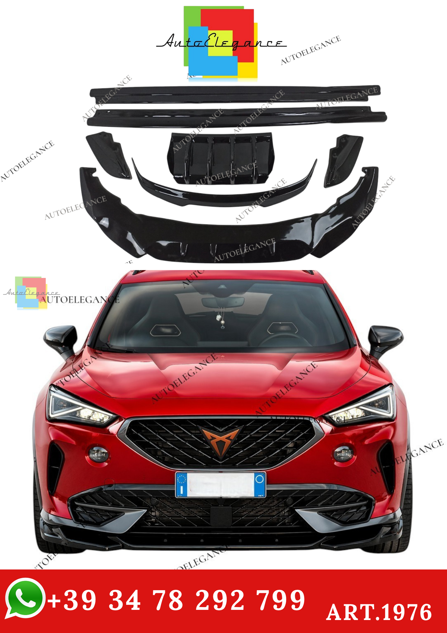 🔥ART.1976  BODYKIT CUPRA FORMENTOR 2020+ NERO LUCIDO🔥