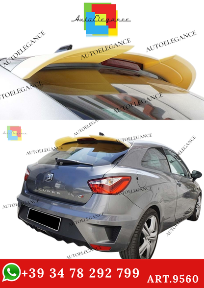 🔥ART.9560 SPOILER TETTO STILE SEAT IBIZA Mk4 IN ABS GREZZO / 2008-2017🔥