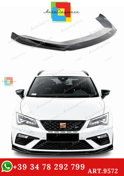 🔥ART.9572 SPLITTER ANTERIORE LEON MK 3.5 FL MAX V5 NERO LUCIDO / 2017-2020🔥