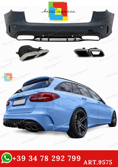 🔥ART.9575 PARAURTI POSTERIORE PER MERCEDES C W205 STATION WAGON 2014-2020🔥