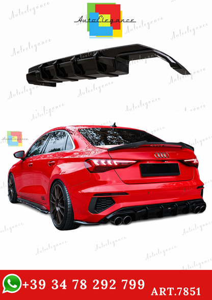 🔥ART.7851 DIFFUSORE POSTERIORE PER AUDI A3 S-LINE 8Y FACELIFT BERLINA 🔥