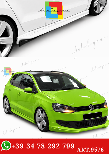 🔥ART.9576 MINIGONNE LATERALI IN PLASTICA GREZZO PER POLO Mk5 / 2009-2017🔥