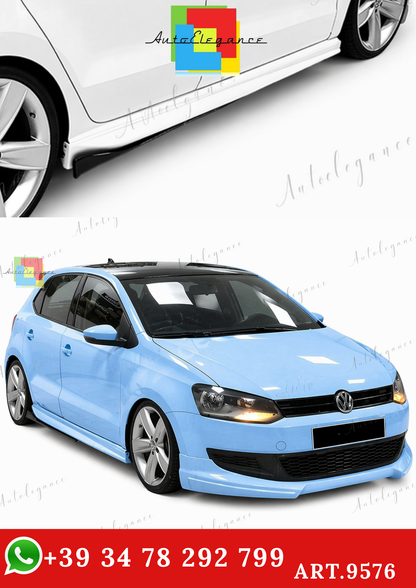 🔥ART.9576 MINIGONNE LATERALI IN PLASTICA GREZZO PER POLO Mk5 / 2009-2017🔥