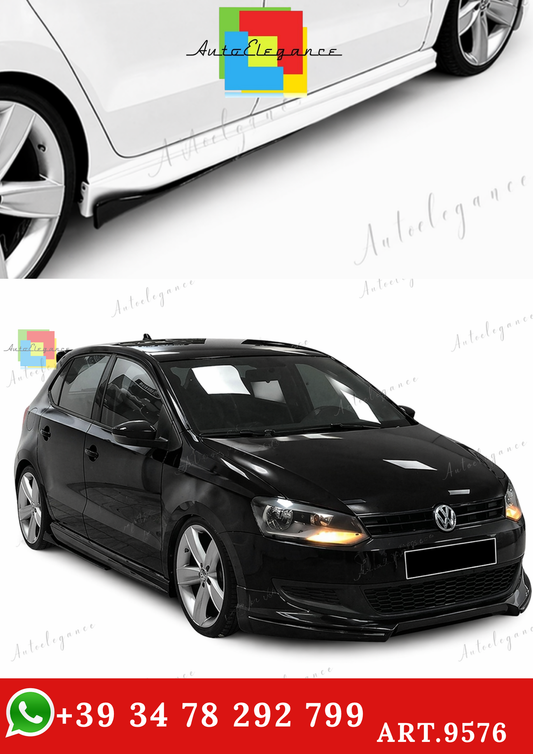 🔥ART.9576 MINIGONNE LATERALI IN PLASTICA GREZZO PER POLO Mk5 / 2009-2017🔥