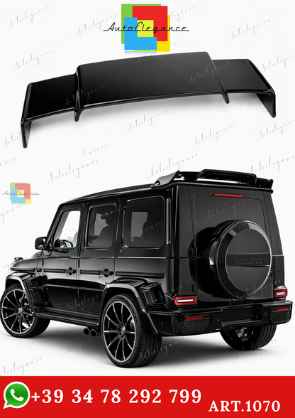 🔥ART.1070 SPOILER PER MERCEDES CLASSE G W463 W464 LOOK BRABUS NERO LUCIDO🔥
