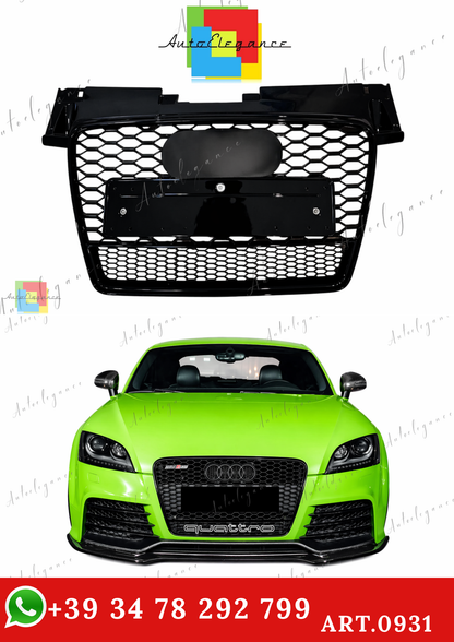 🔥ART.0931 GRIGLIA PER AUDI TT 8J 2006-2014 LOOK RSTT QUATTRO NERO LUCIDO🔥