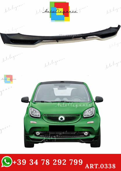 🔥ART.0338 SPLITTER SOTTO PARAURTI SPORTIVO IN ABS PER SMART FORTWO 453 2014+🔥