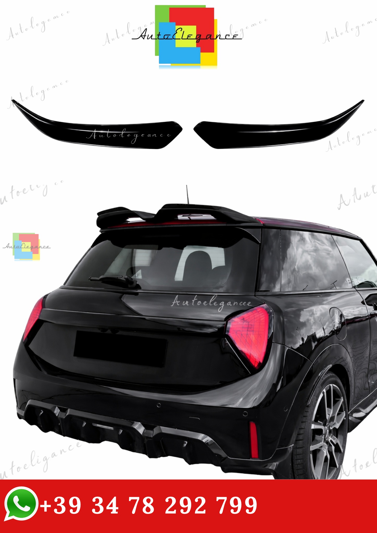 🔥SPOILER ALETTONE POSTERIORE PER BAGAGLIAIO MINI COOPER S F65 F66 24-25 NERO🔥