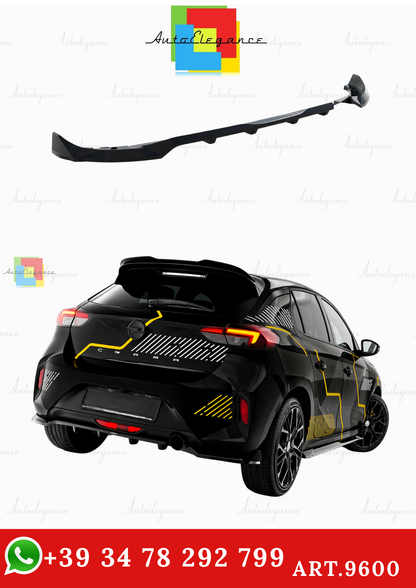 🔥ART.9600 SPLITTER POSTERIORE PER OPEL CORSA F (Mk6 FACELIFT)🔥