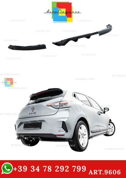 🔥ART.9606 SPLITTER POSTERIORE(CON BARRE VERTICALI) RENAULT CLIO Mk5 FACELIFT🔥