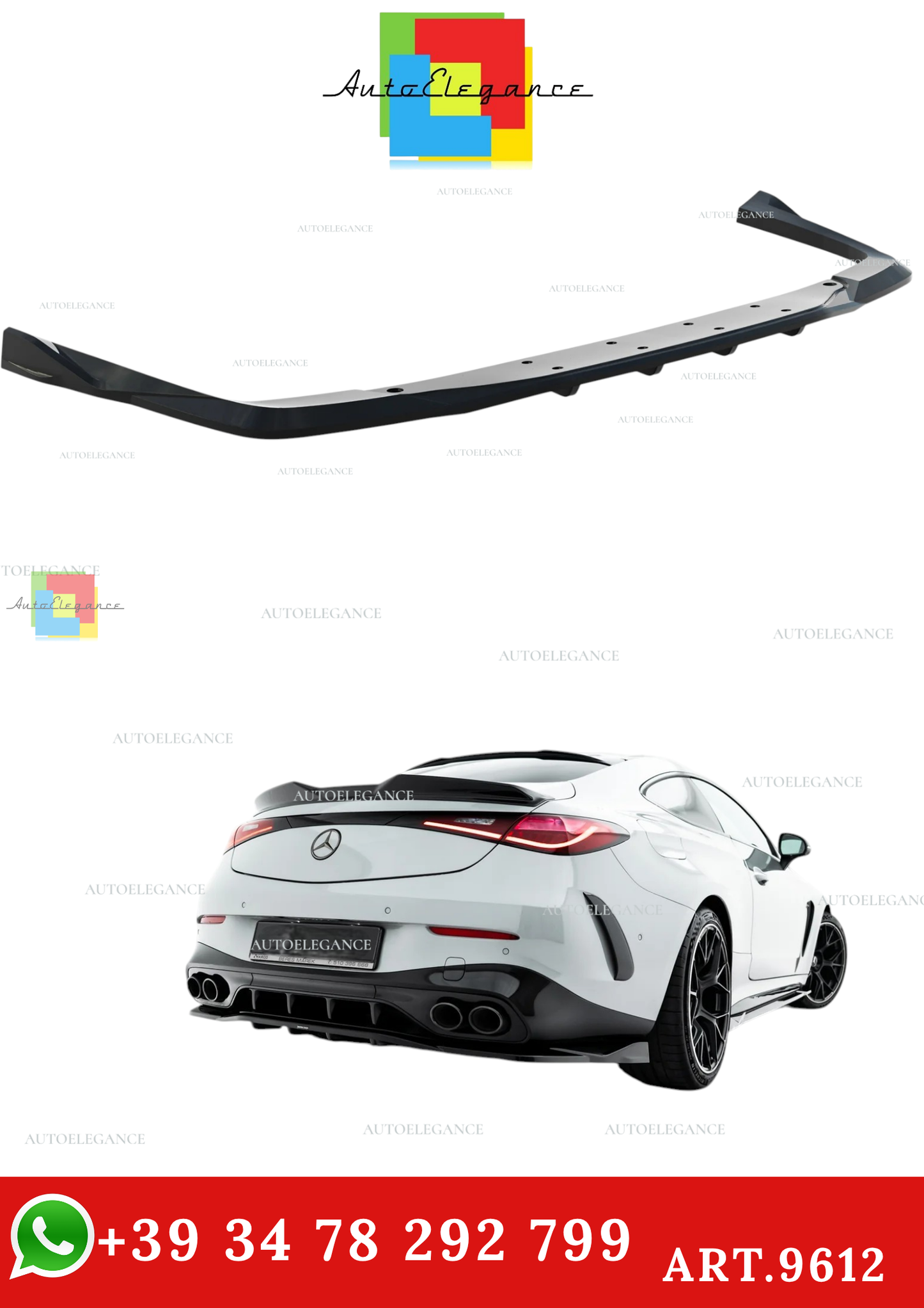 🔥ART.9612 SPLITTER POSTERIORE ADATTO PER MERCEDES-AMG CLE 53 AERO C236🔥
