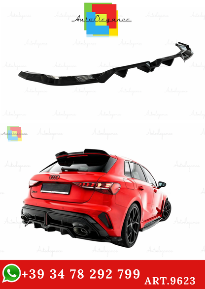 🔥ART.9623 SPLITTER POSTERIORE V.2 ADATTO PER AUDI RS3 SPORTBACK 8Y FACELIFT🔥