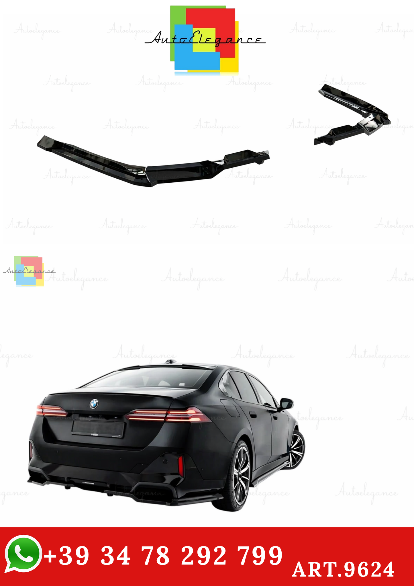 🔥ART.9624 SPLITTER POSTERIORE V.1 BMW 5 /i5 M-PACK BERLINA / TOURING G60 /G61🔥