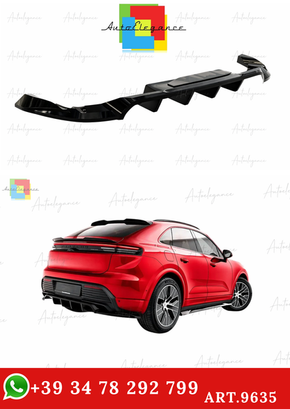 🔥ART.9635 SPLITTER POSTERIORE (CON BARRE VERTICALI) PORSCHE MACAN EV Mk1🔥