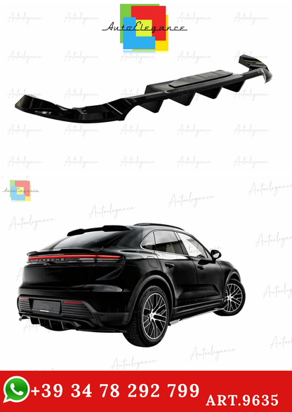 🔥ART.9635 SPLITTER POSTERIORE (CON BARRE VERTICALI) PORSCHE MACAN EV Mk1🔥