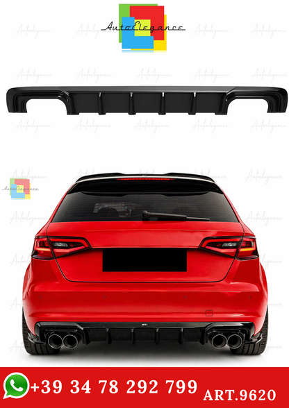 🔥ART.9620 DIFFUSORE NERO LUCIDO AUDI A3 8V Sportback 13-16 SOLO PER STANDARD🔥
