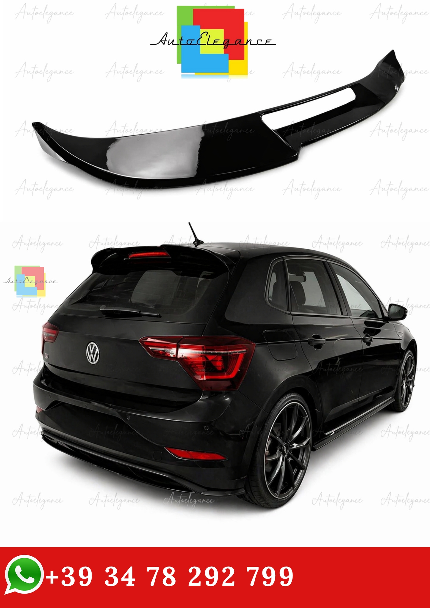 🔥SPOILER POSTERIORE TETTO BAGAGLIAIO STILE GTI PER VW POLO 6 MK6 18-21 22-25🔥