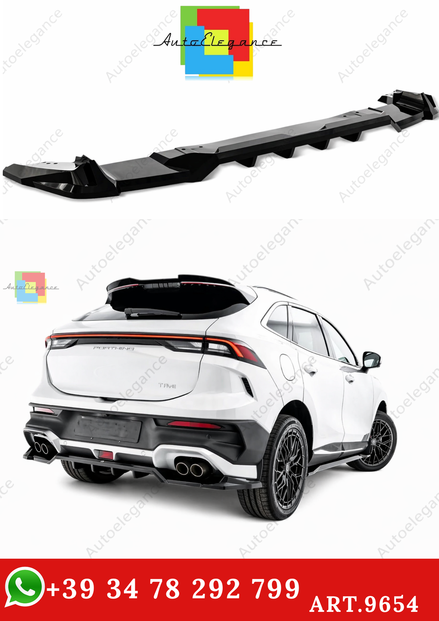 🔥ART.9654 SPLITTER POSTERIORE (CON BARRE VERTICALI) FORTHING T-FIVE Mk1🔥