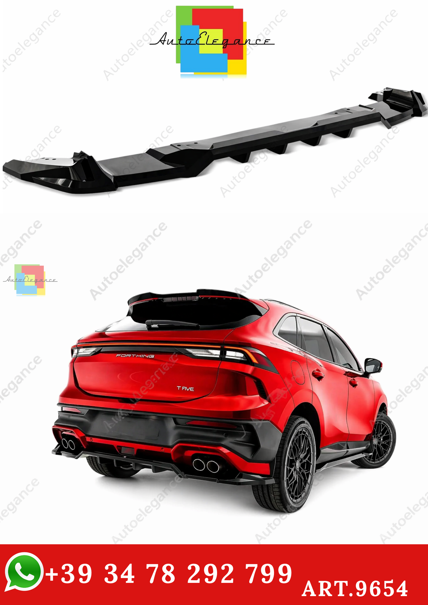 🔥ART.9654 SPLITTER POSTERIORE (CON BARRE VERTICALI) FORTHING T-FIVE Mk1🔥
