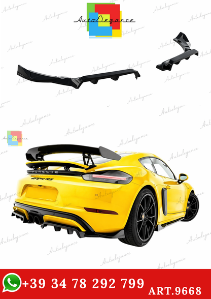 🔥ART.9668 SPLITTER POSTERIORE(CON BARRE VERTICALI PORSCHE 718 CAYMAN GTS 982c🔥