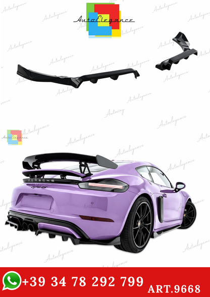 🔥ART.9668 SPLITTER POSTERIORE(CON BARRE VERTICALI PORSCHE 718 CAYMAN GTS 982c🔥